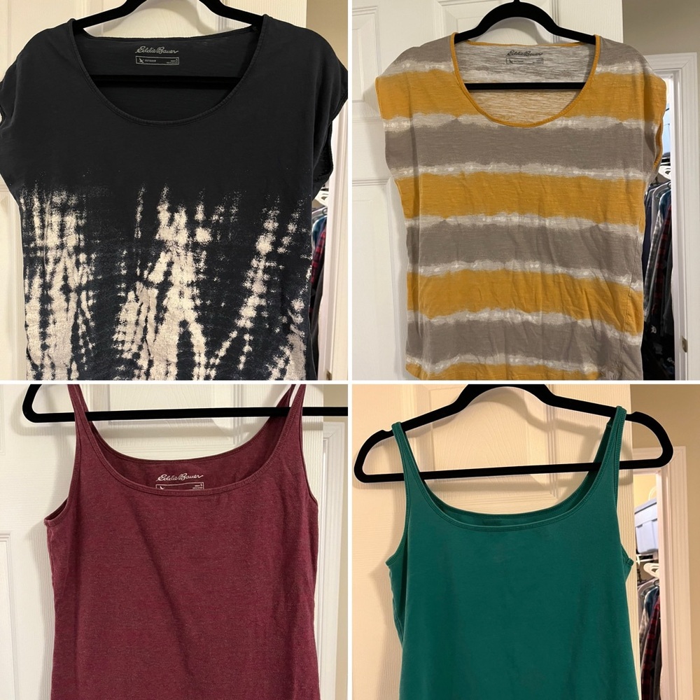 Bundle of four Eddie Bauer tops, size S